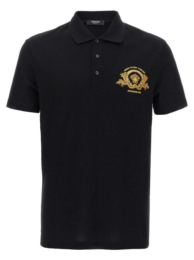 Tシャツ・カットソー VERSACE 'Coupe Blason' polo shirt (10139061A11305 1B000) Versace Coupe Blason Polo from $410.00 - on Stylight