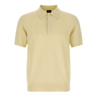 Brioni Tops, Heren, Geel, M, Katoen, Polo Shirt