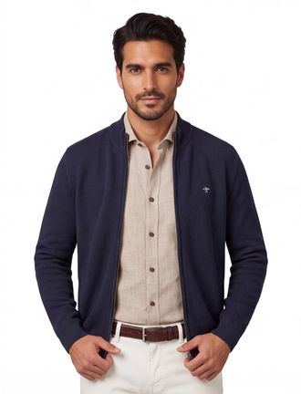 Fynch-Hatton Donkerblauw vest Fynch Hatton textuur