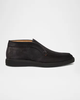 Santoni Men & apos;s Detroit Slip-On Suede Chukka Boots