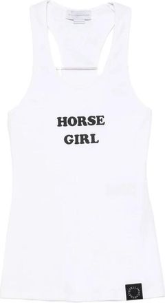 Stella McCartney Geribbelde Mouwloze Top met Ronde Hals - Dames - Tops zonder mouwen - Wit - XS - Tops