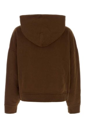 Entire studios Mens Chocolate Cotton Oversize Sweatshirt Brunette Exterior: Felpe