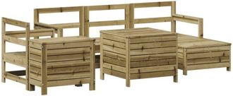 vidaXL 7 Piece Garden Sofa Set Impregnated Wood Pine vidaXL