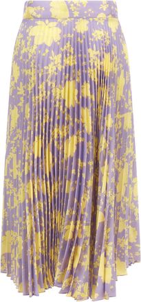 Catalina Furniture Pleated Floral Skirt - Purple