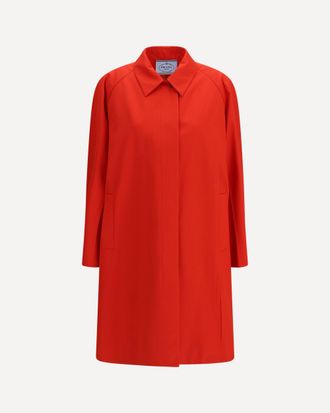 Prada Cotton gabardine Coat with classic collar Female 42