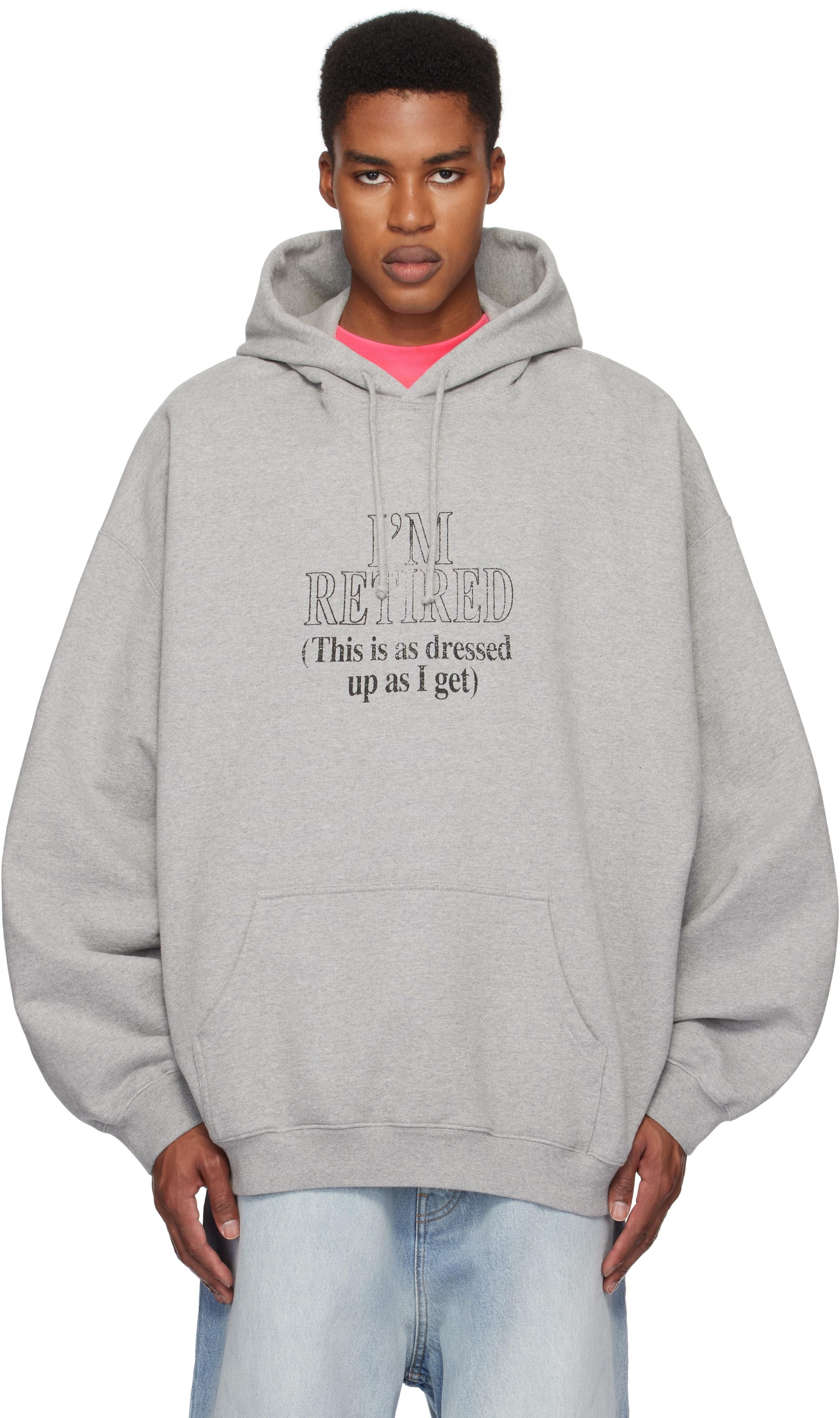 Gray VETEMENTS Hoodies: Shop up to −65% | Stylight