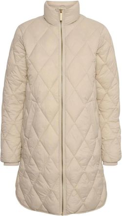 Part Two Gewatteerde Haverjas met Hoge Kraag - Dames - Parka Jassen - Beige - M - Jassen