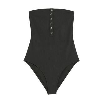 Toteme Ba&ntilde;ador sin tirantes acanalado - Tops - Mujer - Negro - M