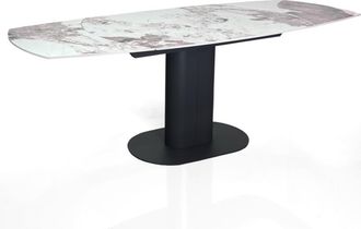 Oresteluchetta Mesa extensible cer&aacute;mica/acero &oacute;nix-gris 76x89x120-200 cm