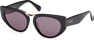 Max Mara MM0093 BRIDGE1 01A Womens Sunglasses Black Size 54