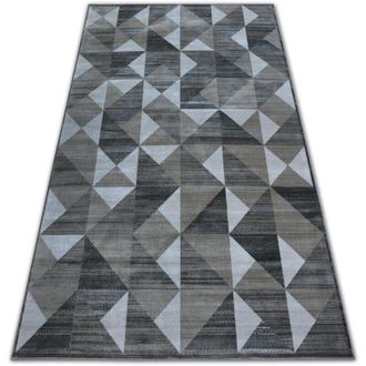RugsX Rugsx - Alfombra Nobis 84196 Tri&aacute;ngulos Color Caqui Brown 185x275 Cm