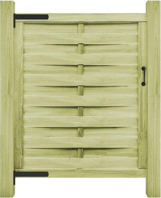 vidaXL Vidaxl - Puerta De Jard&iacute;n Madera De Pino Impregnada Verde 100x125 Cm