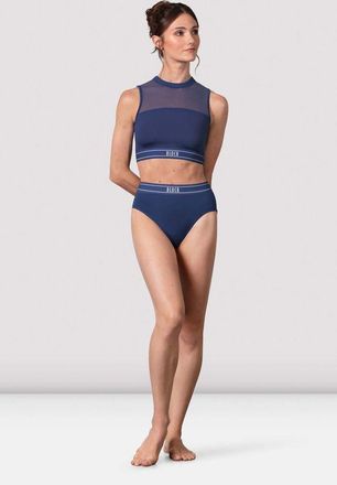 Bloch BLOCH Ladies Dakota Open Back Crop Top, Eclipse Blue