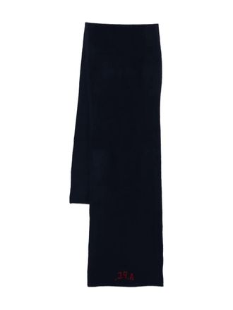 A.P.C. Sciarpa Jesse con ricamo - Blu