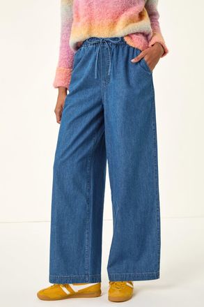 Roman Tie Front Wide Leg Trouser