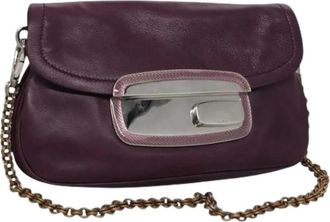 Prada Pre-owned Shoulder Bags, female, Purple, Size: ONE SIZE Pre-owned Vintage Shoulder Bag