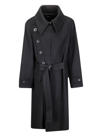 Cini belted coat - Black