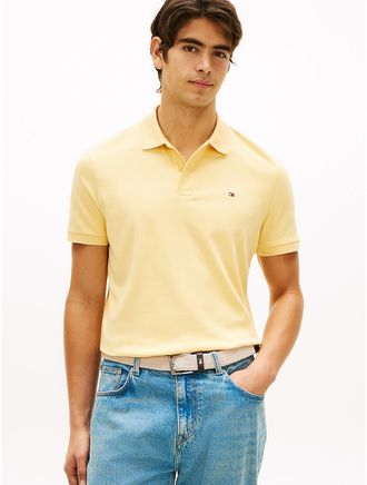 Tommy Hilfiger Mens Regular Fit Smooth Cotton Polo - Yellow - XXXL