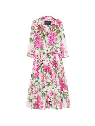 Samantha Sung Womens Audrey Cotton Midi Dress