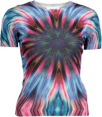Desigual Blauwe Viscose Dames Trui - Dames - Ronde hals truien - Veelkleurig - XL - Truien & Vesten
