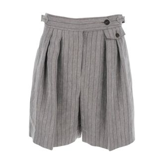 Brunello Cucinelli Mujer, Pantalones cortos, Gris, Talla: S