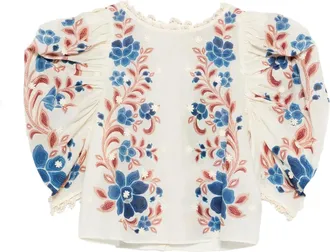 Farm Rio Renata Floral Sand Blouse
