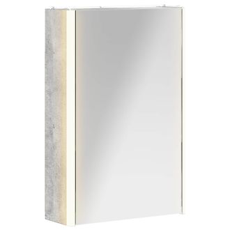 vidaXL Armario Con Espejo De Ba&ntilde;o Gris Concreto 33 X 11,5 X 50 Cm Vidaxl