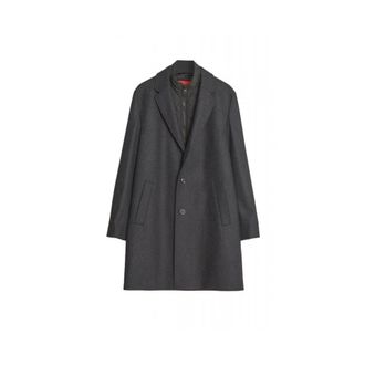 HUGO BOSS Milogan Bib Coat - Heren - Mantel - Zwart - M - Wol - Jassen