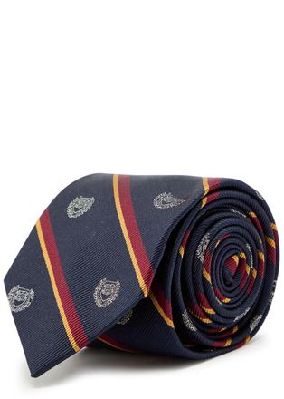 GANT Yale Striped Silk tie - Navy - One Size