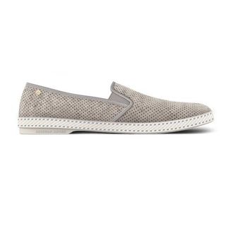 Rivieras Shoes Classic Suede Slip-On Loafer in Gris at Nordstrom, Size 36