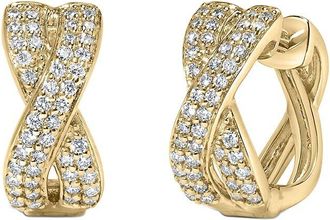 House of Brilliance Haus Of Brilliance 14K 0.35 Ct. Tw. Diamond Huggy Earrings
