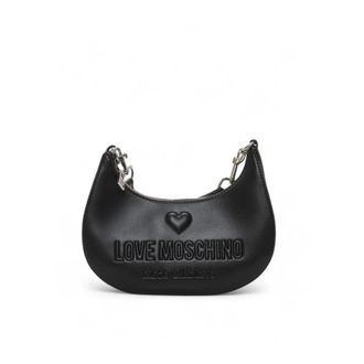 Love Moschino Shoulder Bags, female, Black, ONE SIZE, Moon Shoulder Bag with Logo Zip