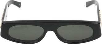 Gucci Zwart Grijs Zonnebril Gg 1771S Stijl - Dames - Zonnebrillen - Zwart - 51 MM - Accessoires