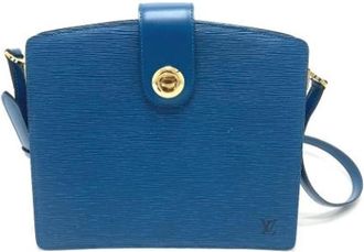 Louis Vuitton Tweedehands leren Louis Vuitton tassen - Dames - Vintage Schoudertas - Blauw - ONE Size - Leer - Vintage