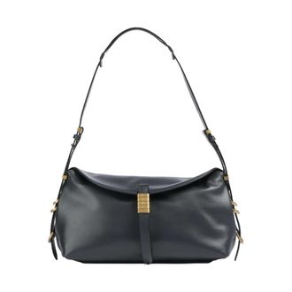 Pinko Saddle Baguette Classic - Dames - Schoudertassen - Grijs - ONE Size - Katoen - Tassen