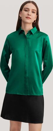 LilySilk Basic Concealed Placket Silk Shirts