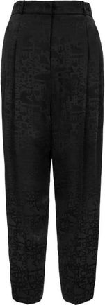 Elisabetta Franchi High-waisted broek met rits - Dames - Straight fit broeken - Zwart - XS - Broeken