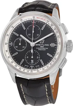 Breitling Premier Chronograph Automatic Chronometer Black Dial Mens Watch A13315351B1P2