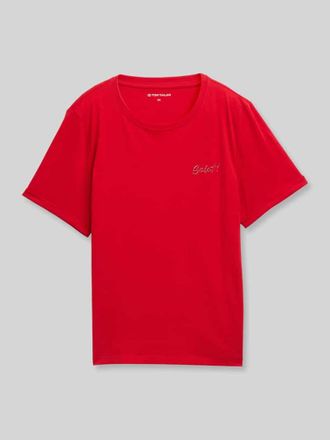 Tom Tailor Regular Fit T-Shirt aus reiner Baumwolle in Rot, Gr&ouml;&szlig;e XXXL