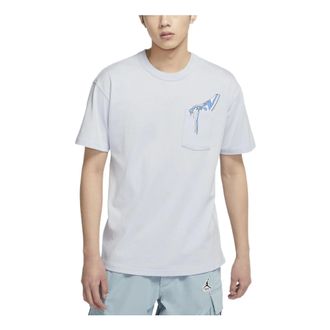 Nike Jordan Air Jordan Sneaker Casual Sports Breathable Solid Color Short Sleeve Blue DV9724-085