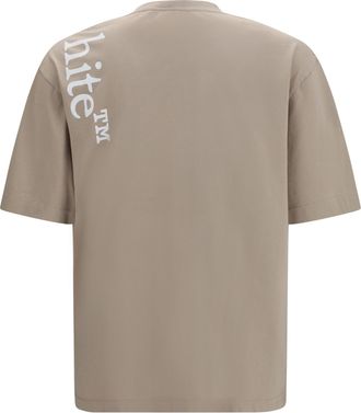Off-white Mens Vertical Bookish Skate T-Shirt String Cotton T-Shirts And Polos