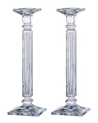 Barski Set Of 2 Crystalline 16In Candlesticks