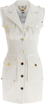 Elisabetta Franchi White Double-breasted dress