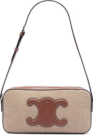 Celine Pre-owned Celine Canvas and Calfskin Cuir Triomphe Camera Shoulder Bag Ladies Y42BLY7SZPE4SY2B
