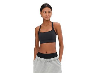 Brooks Luxe Strappy Bra Womens Bra Black : 2XL (40 A-D), Polyester/Spandex