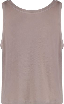 The Great. Womens Ribbed Cotton Tank Top Pink Vests & Tops