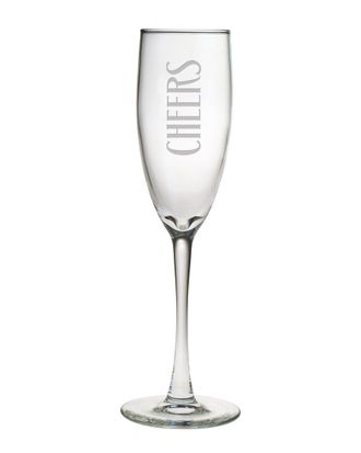 SUSQUEHANNA GLASS Cheers Set Of 4 5.75Oz Flutes