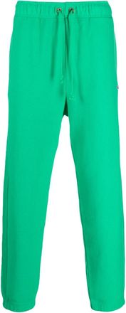 Champion logo-patch cotton-blend track pants - men - Polyester/Cotton - L - Green