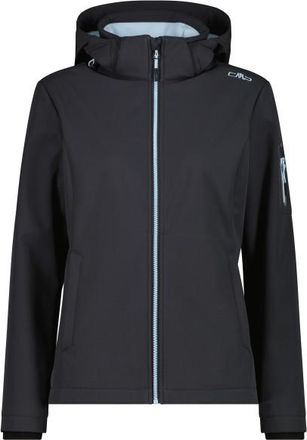 F.lli Campagnolo Softshell Jacket Zip Hood Softshelljacke f&uuml;r Damen | grau/schwarz