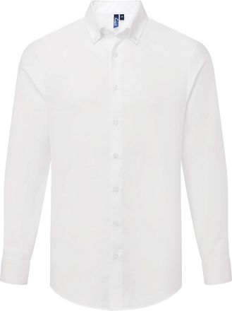 Premier Heren Supreme Oxford Formeel Overhemd Met Lange Mouwen (Wit)